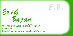 erik bajan business card